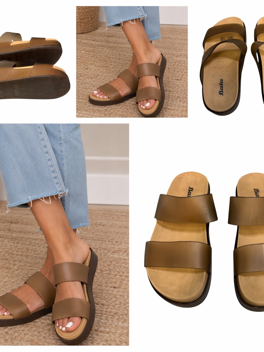Bata Woman’s brown jelly platform slides